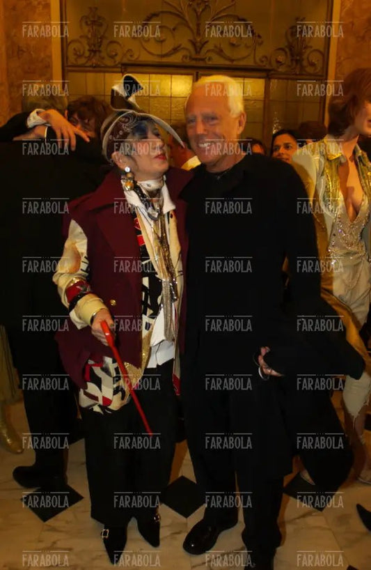 Anna Piaggi e Giorgio Armani, Premio Giornalismo a Franca Sozzani, Milano, 2004 - Farabola Immagine digitale