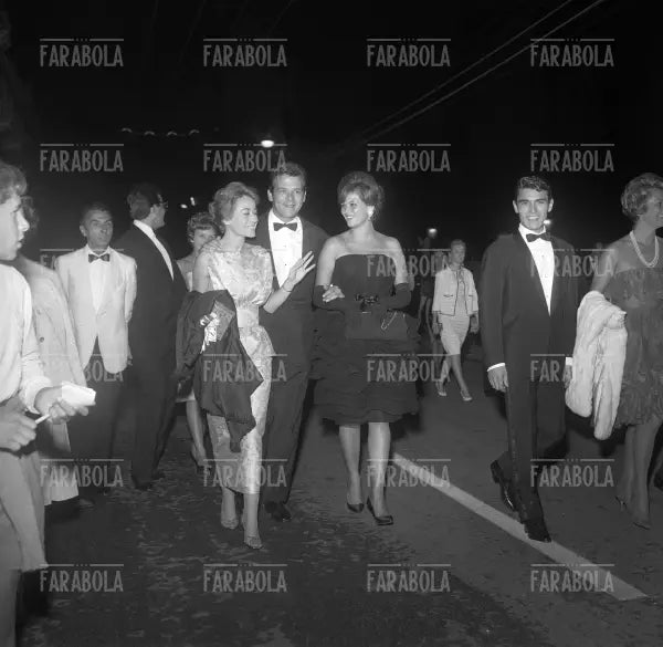 Annie Girardot, Renato Salvatori e Claudia Cardinale, Festival di Venezia, 1960 - Farabola Immagine digitale