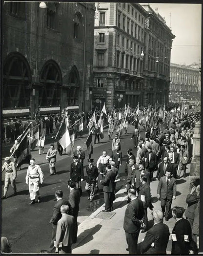 Anniversario Liberazione Milano 1962 Ft 35922 - Stampa 21x27 cm - Farabola Stampa ai sali d'argento