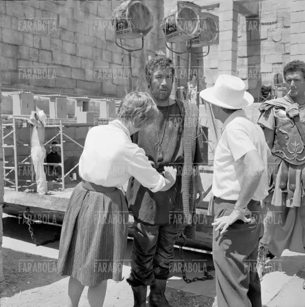 Anthony Queen sul set del film Barabba, 1961 - Farabola Immagine digitale
