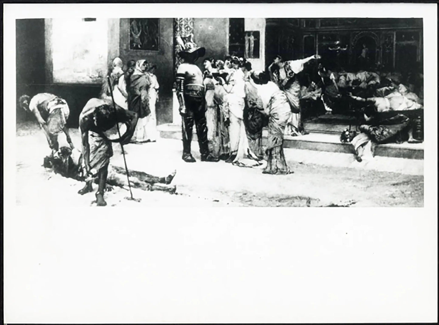 Antica Roma Gladiatore festeggiato da matrone Ft 5040 - Stampa 24x18 cm - Farabola Stampa ai sali d'argento (anni 90)