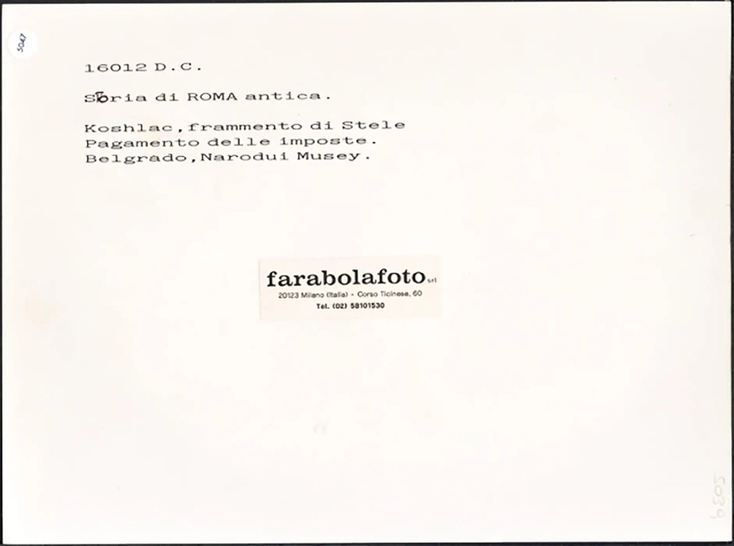 Antica Roma Pagamento imposte Ft 5047 - Stampa 24x18 cm - Farabola Stampa ai sali d'argento (anni 90)