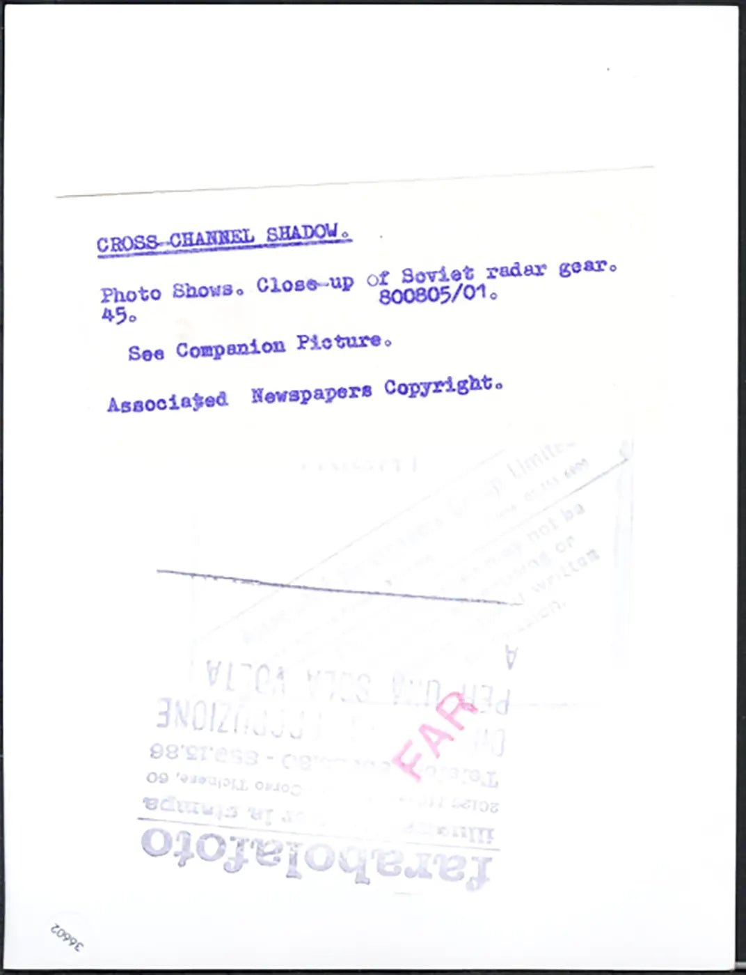 Apparecchiature Radar sovietiche 1980 Ft 36602 - Stampa 21x15 cm - Farabola Stampa ai sali d'argento