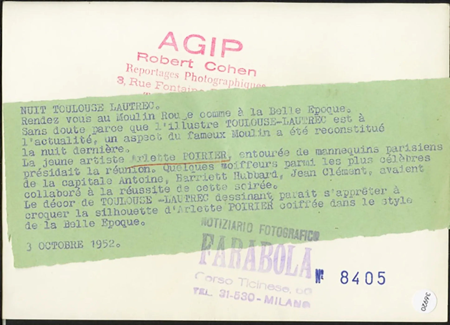 Arlette Poirier 1950 Ft 36920 - Stampa 13x18 cm - Farabola Stampa ai sali d'argento