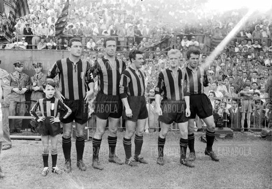 Armano, Mazza, Lorenzi, Skoglund e Nyers, Inter vs Triestina, 1954 - Farabola Immagine digitale