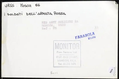 Armata Rossa Mosca 1956 Ft 4398 - Stampa 16x11 cm - Farabola Stampa ai sali d'argento