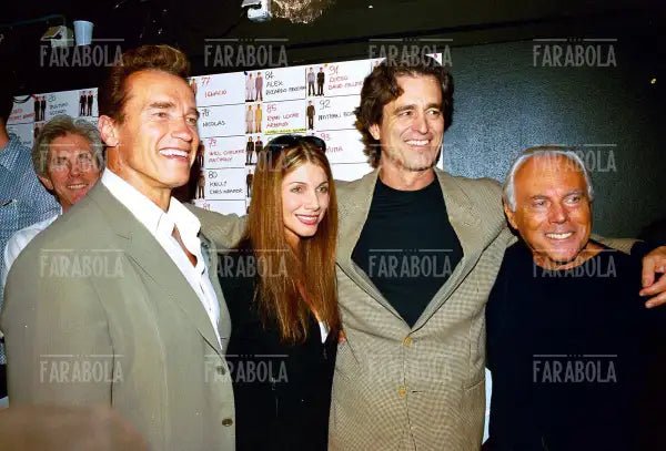 Arnold Schwarzenegger e Giorgio Armani, Milano, 2000 - Farabola Immagine digitale