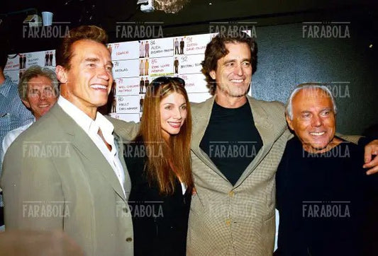 Arnold Schwarzenegger e Giorgio Armani, Milano, 2000 - Farabola Immagine digitale