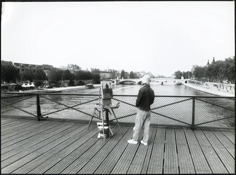 Artista sulla Senna Parigi anni 90 Ft 37669 - Stampa 24x18 cm - Farabola Stampa ai sali d'argento
