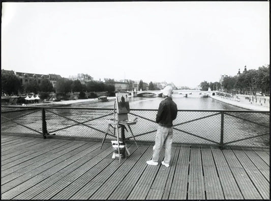 Artista sulla Senna Parigi anni 90 Ft 37669 - Stampa 24x18 cm - Farabola Stampa ai sali d'argento