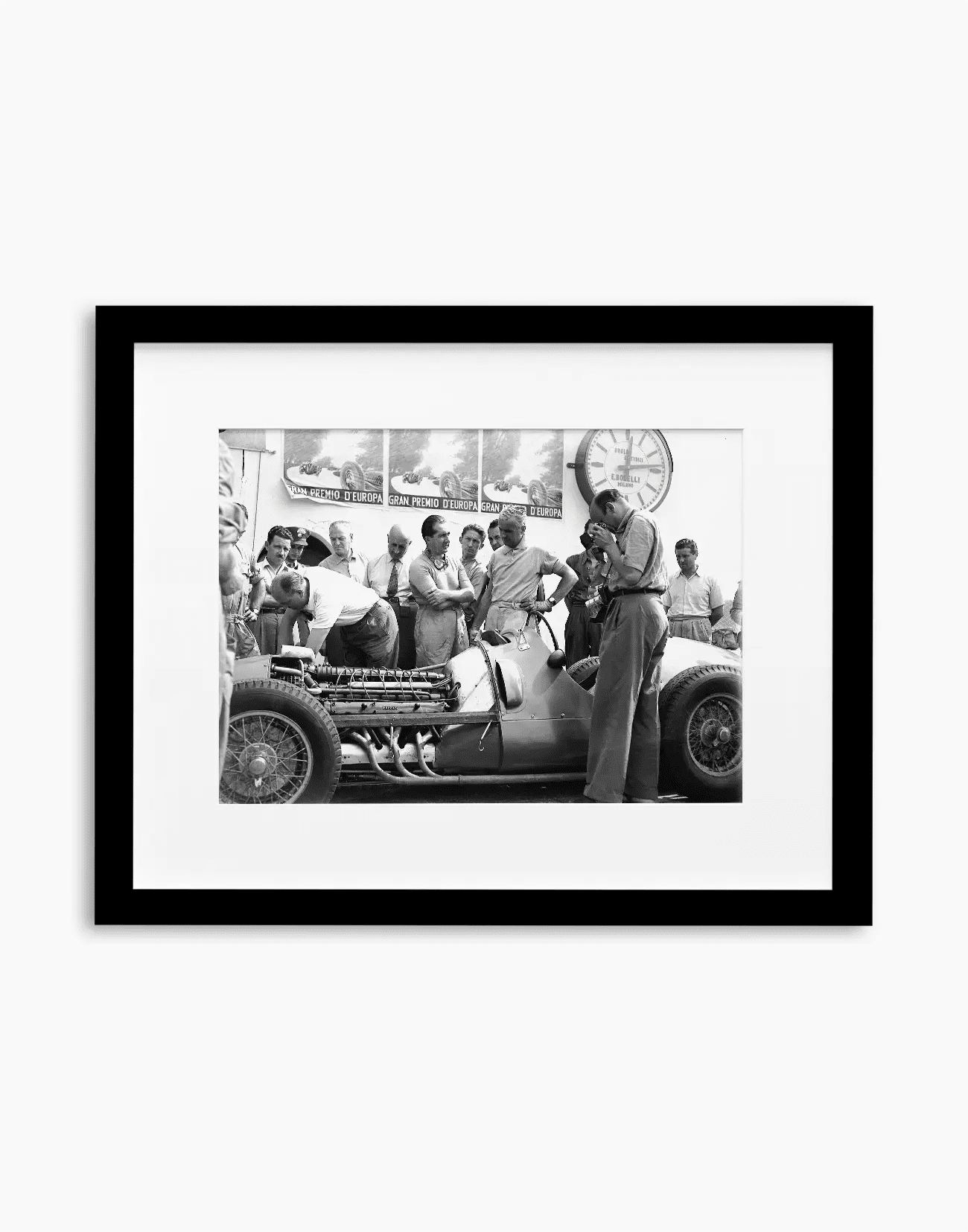 Ascari e Villoresi su Ferrari, Gp d'Europa 1949 - Farabola WhiteWall App Product