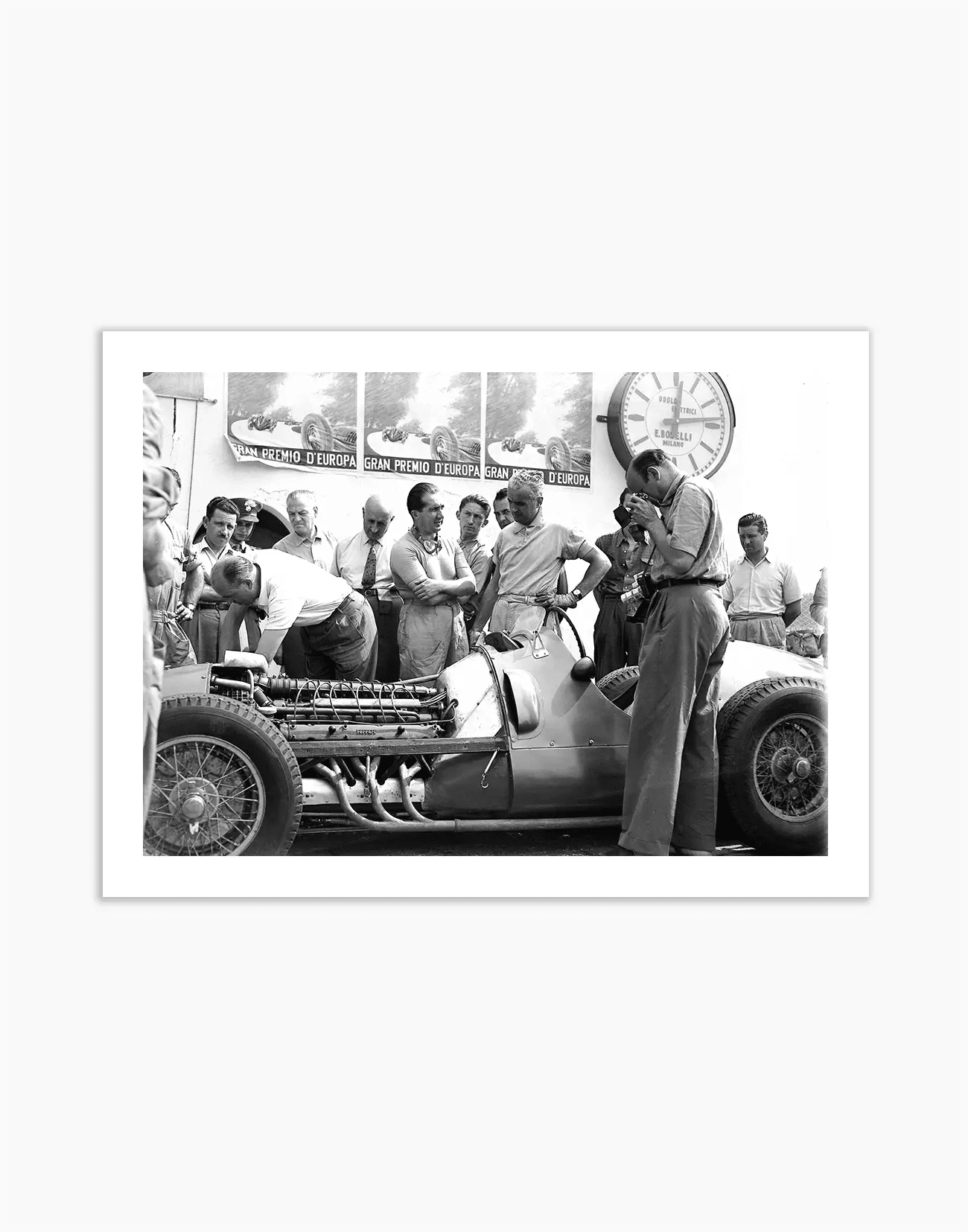 Ascari e Villoresi su Ferrari, Gp d'Europa 1949 - Farabola WhiteWall App Product