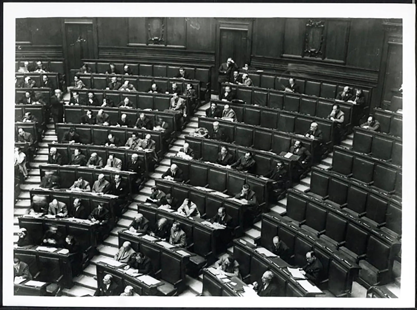 Assemblea Costituente a Montecitorio 1947 Ft 37800 - Stampa 24x18 cm - Farabola Stampa ai sali d'argento (anni 90)