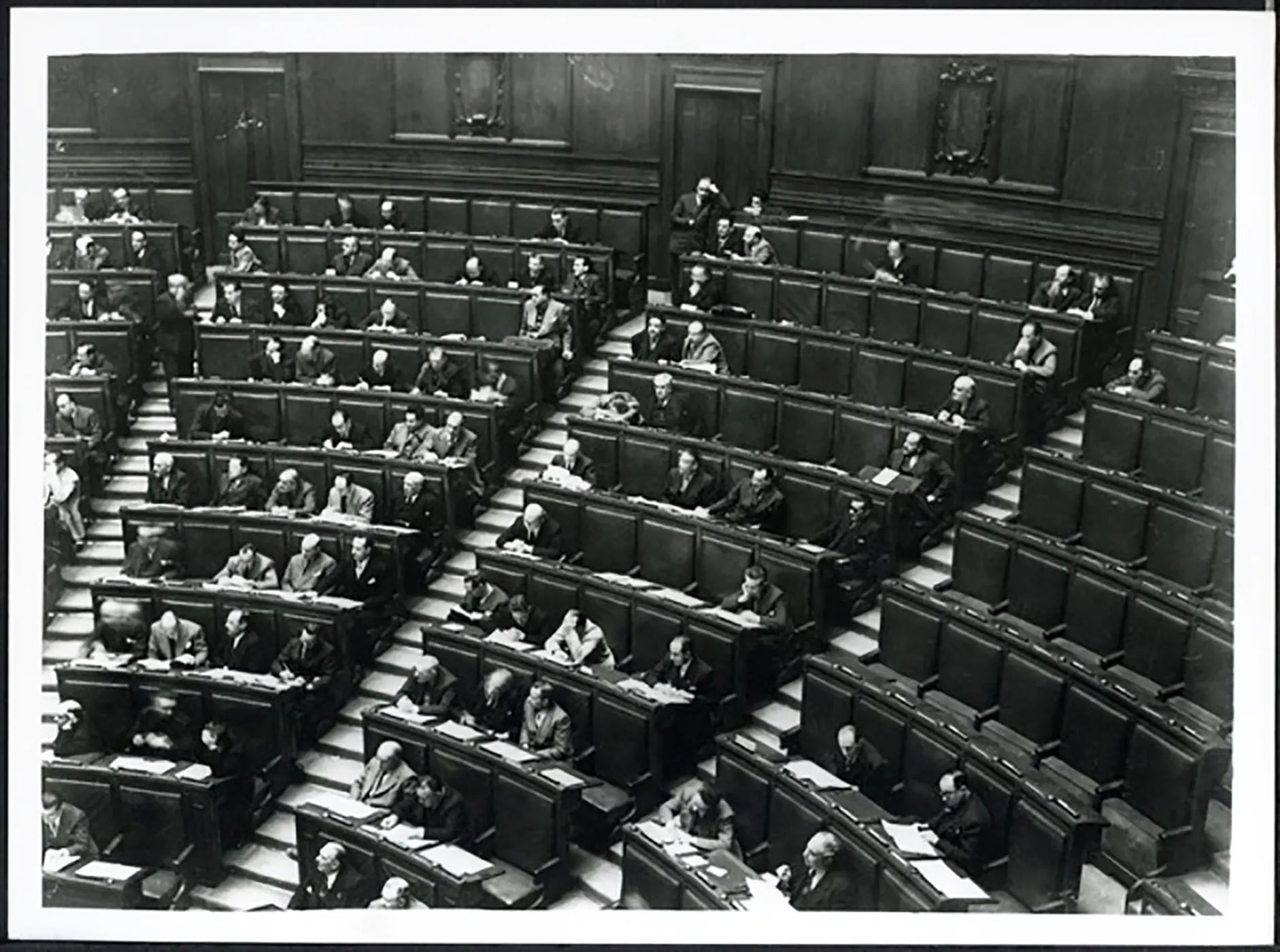 Assemblea Costituente a Montecitorio 1947 Ft 37800 - Stampa 24x18 cm - Farabola Stampa ai sali d'argento (anni 90)