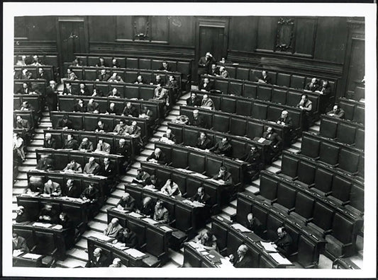Assemblea Costituente a Montecitorio 1947 Ft 37800 - Stampa 24x18 cm - Farabola Stampa ai sali d'argento (anni 90)