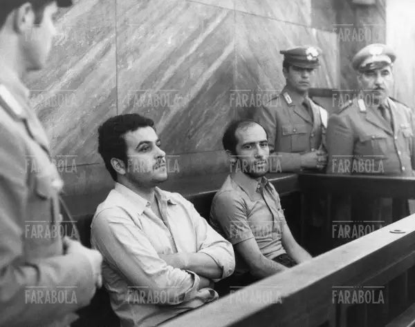 Attilio Casaletti e Pierluigi Zuffada a processo per terrorismo, Milano, 1975 - Farabola Immagine digitale