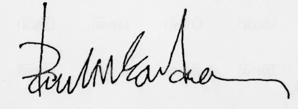 Autografo di Paul McCartney, anni 60 - Farabola Immagine digitale