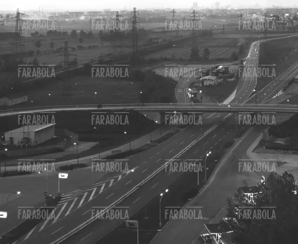 Autostrada del Sole, Imbocco Metanapoli e via Emilia, 1964 - Farabola Immagine digitale