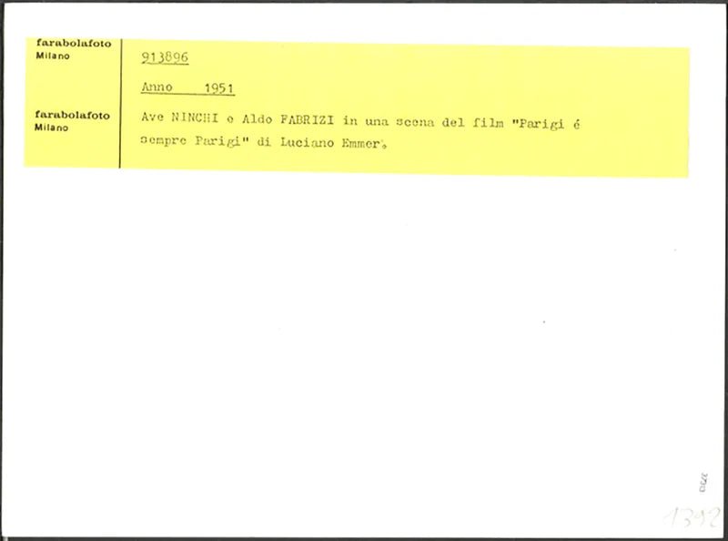 Ave Ninchi e Aldo Fabrizi film 1951 Ft 37313 - Stampa 24x18 cm - Farabola Stampa ai sali d'argento (anni 90)