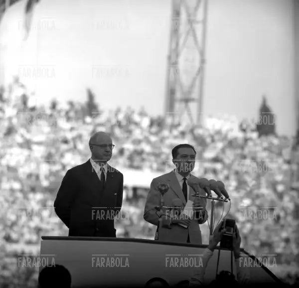 Avery Bundage e Giulio Andreotti, Cerimonia d'apertura Olimpiadi di Roma, 1960 - Farabola Immagine digitale