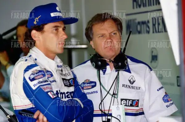 Ayrton Senna e Patrick Head, Gp di San Marino, 1994 - Farabola Immagine digitale