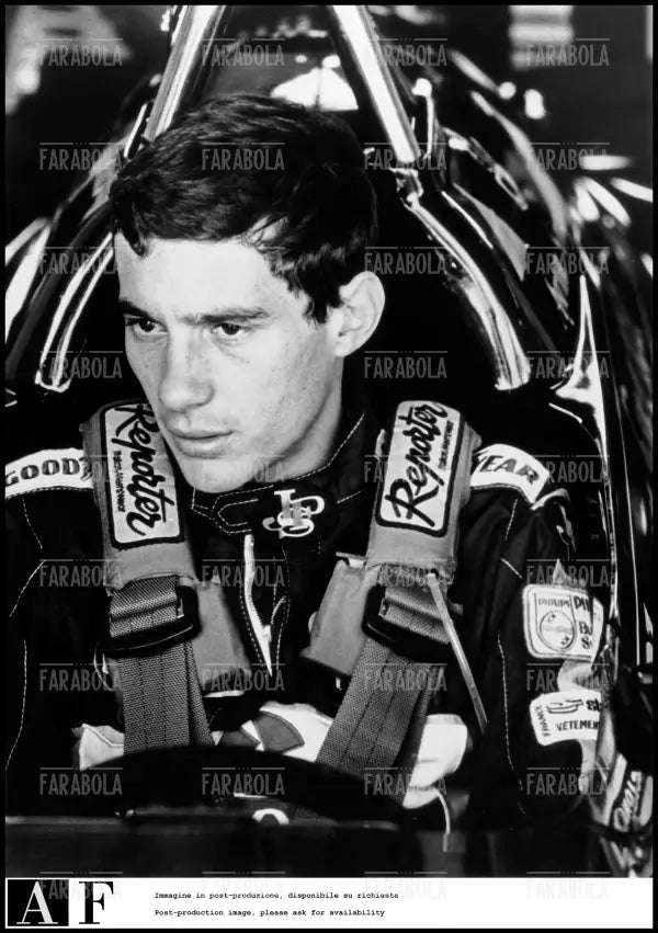 Ayrton Senna, pilota Lotus, 1986 - Farabola Immagine digitale
