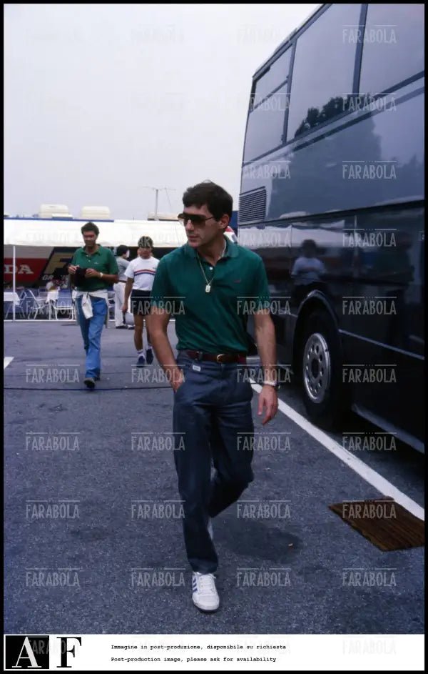 Ayrton Senna, pilota Lotus, 1986 - Farabola Immagine digitale