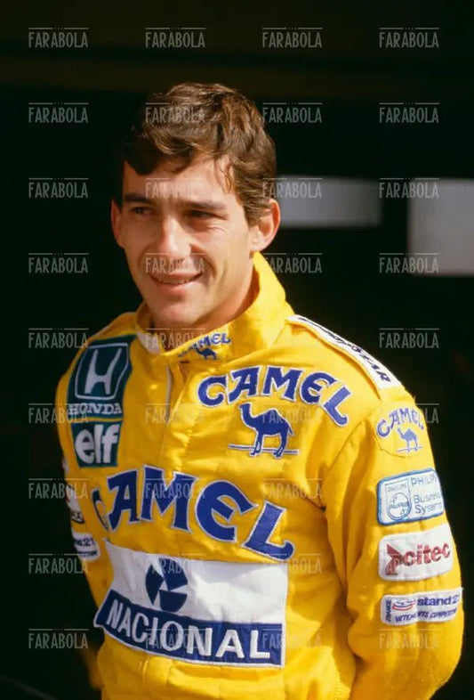 Ayrton Senna pilota Lotus, 1986 - Farabola Immagine digitale