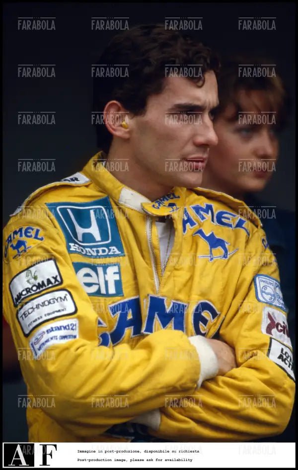 Ayrton Senna, pilota Lotus, 1987 - Farabola Immagine digitale