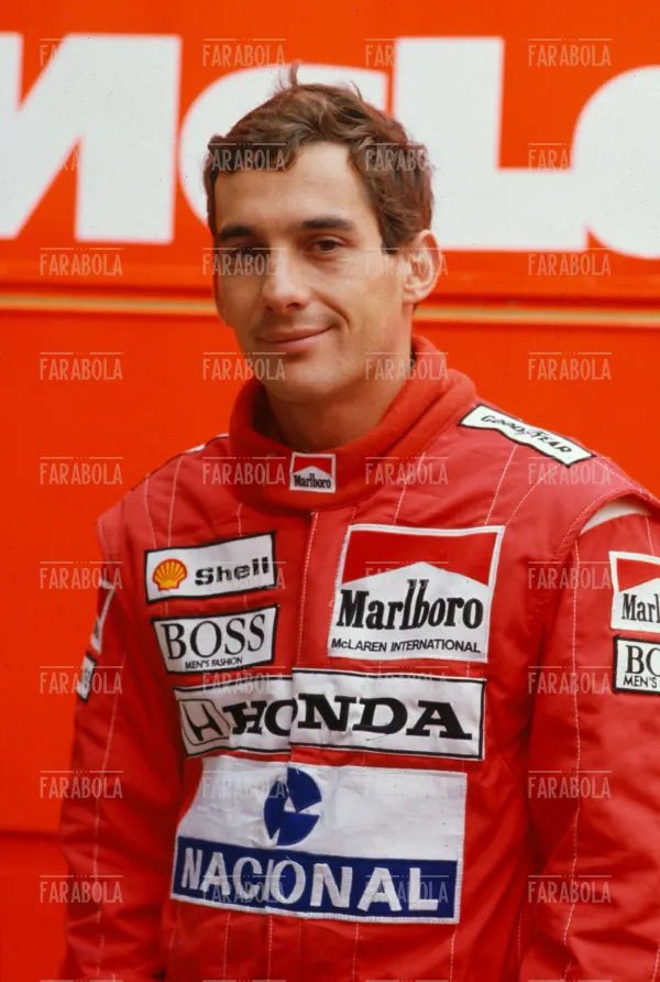 Ayrton Senna, pilota McLaren, 1988 - Farabola Immagine digitale
