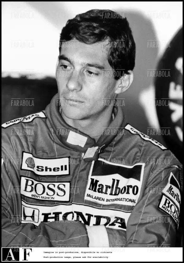 Ayrton Senna, pilota McLaren, 1988 - Farabola Immagine digitale