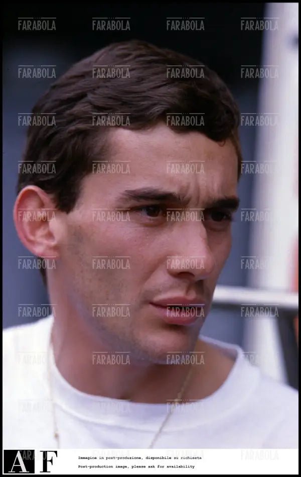 Ayrton Senna, pilota McLaren, 1988 - Farabola Immagine digitale