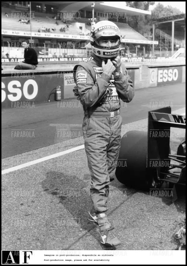 Ayrton Senna, pilota McLaren, 1988 - Farabola Immagine digitale