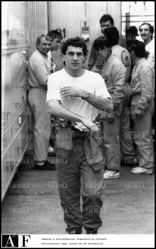Ayrton Senna, pilota McLaren, 1989 - Farabola Immagine digitale