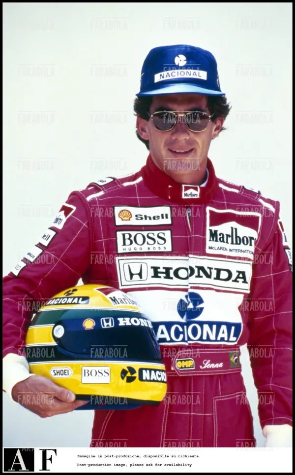 Ayrton Senna, pilota McLaren, 1992 - Farabola Immagine digitale