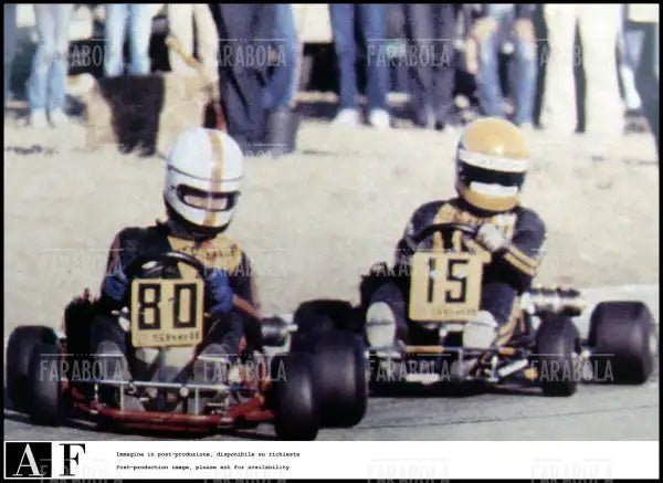 Ayrton Senna su kart della DAP, 1979 - Farabola Immagine digitale