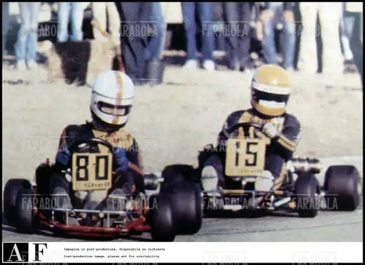Ayrton Senna su kart della DAP, 1979 - Farabola Immagine digitale