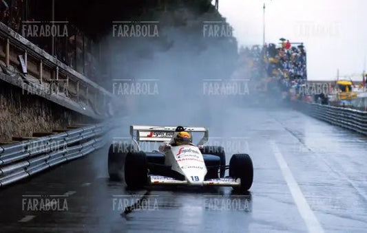 Ayrton Senna su Toleman, Gp di Monacok, 1984 - Farabola Immagine digitale