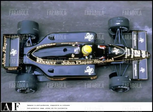 Ayrton Senna sulla sua Lotus, 1986 - Farabola Immagine digitale