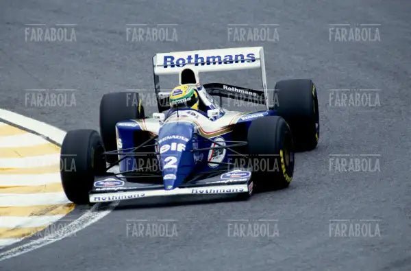 Ayrton Senna sulla sua Wiliams, 1994 - Farabola Immagine digitale