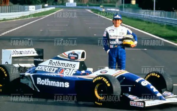Ayrton Senna sulla sua Williams, 1994 - Farabola Immagine digitale