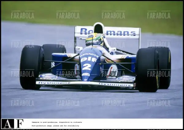 Ayrton Senna sulla sua Williams, Gp del Brasile, 1994 - Farabola Immagine digitale