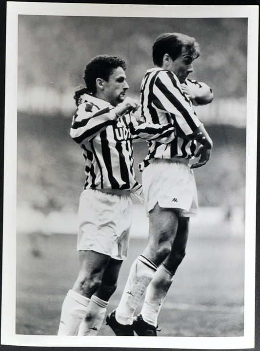 Baggio e Conte Juventus 1992 Ft 2541 - Stampa 24x18 cm - Farabola Stampa ai sali d'argento
