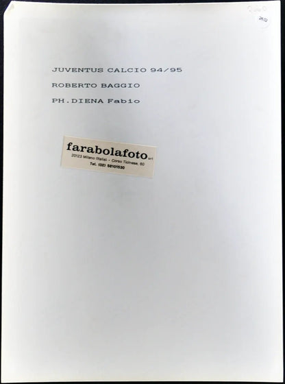 Baggio Juventus 1994-1995 Ft 2652 - Stampa 24x18 cm - Farabola Stampa ai sali d'argento