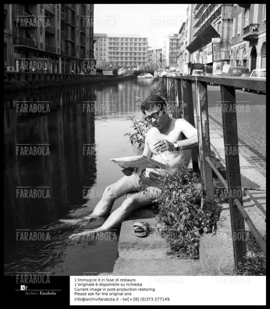 Bagni al Naviglio, Milano, 1970 - Farabola Immagine digitale