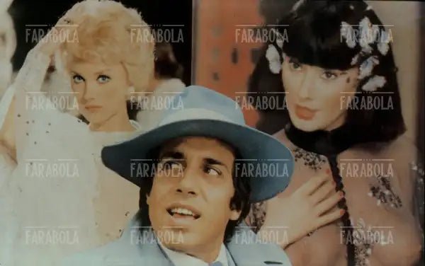Barbara Bouchet, Adriano Celentano ed Edwige Fenech nel film Sabato, Domenica e Venerdì, 1979 - Farabola Immagine digitale