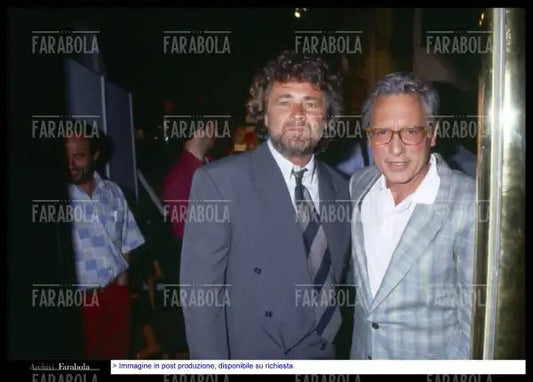 Beppe Grillo ed Enzo Jannacci, Milano, 1992 - Farabola Immagine digitale
