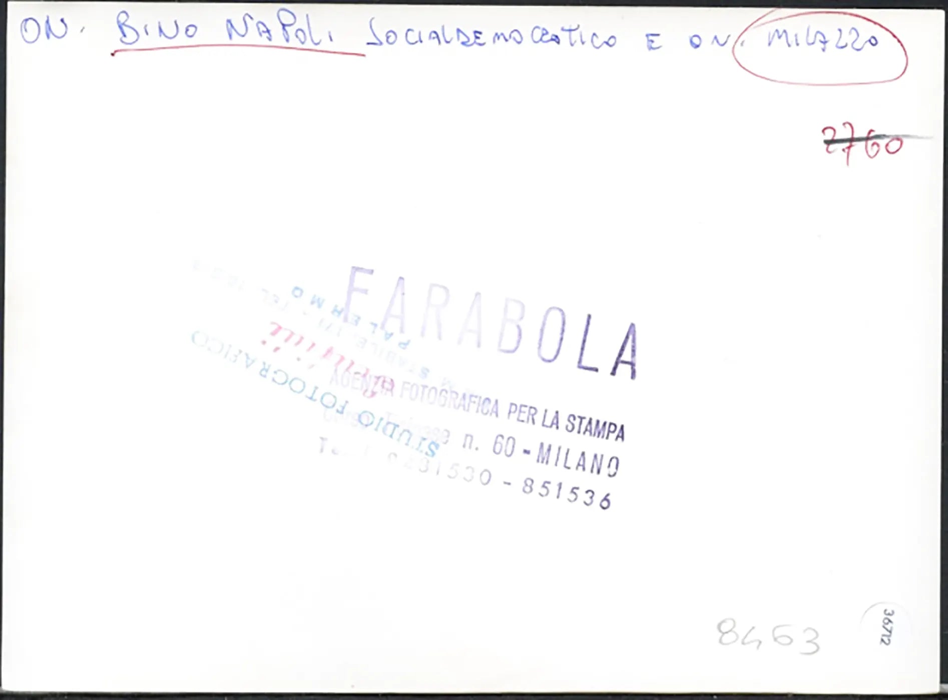 Bino Napoli PSDI anni 60 Ft 36712 - Stampa 13x18 cm - Farabola Stampa ai sali d'argento