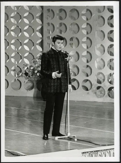 Bobby Solo Sanremo 1967 Ft 35631 - Stampa 24x18 cm - Farabola Stampa ai sali d'argento (anni 90)