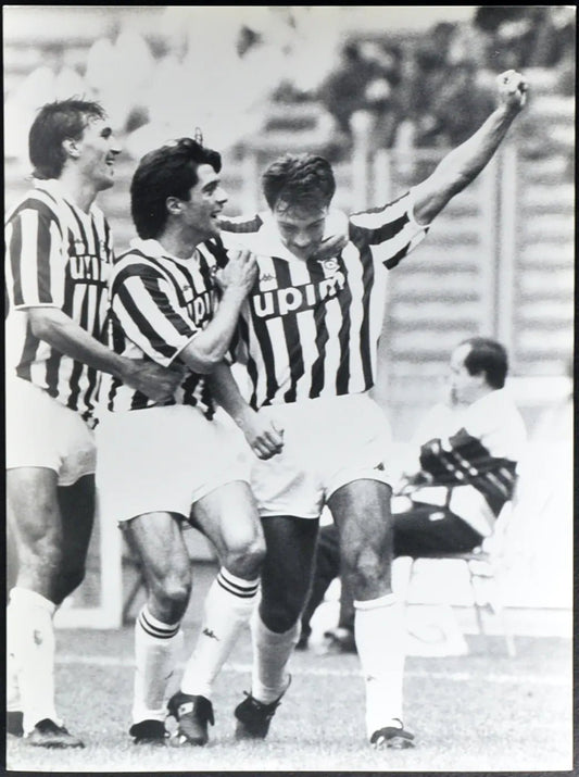 Bonetti, Luppi e Casiraghi Juventus 1990 Ft 2521 - Stampa 24x18 cm - Farabola Stampa ai sali d'argento